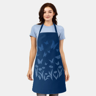 Butterfly Aprons Blue Butterfy Art Aprons & Gifts