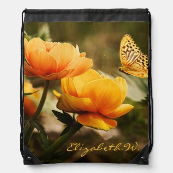 Butterfly Art 32 Drawstring Backpack by Ronspassionfordesign at Zazzle