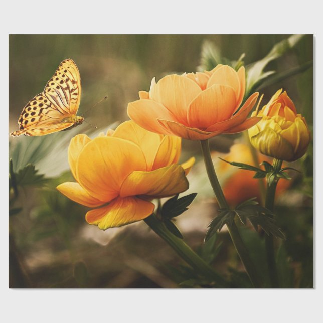 Butterfly Art 32 Wrapping Paper (Flat)