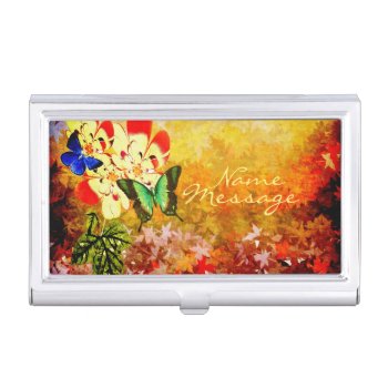 Butterfly Art 58a-b Options Business Card Holder by Ronspassionfordesign at Zazzle