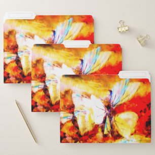 Butterfly Art Abstract Design File Folder