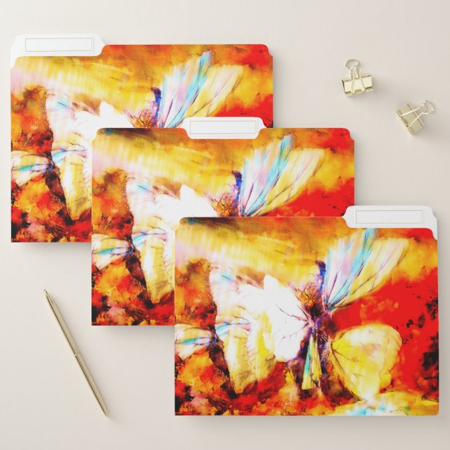 Butterfly Art Abstract Design File Folder (Set)