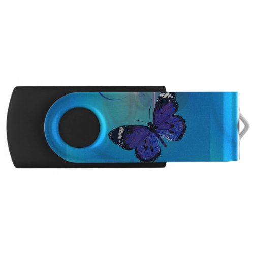 Butterfly Art Customizable USB Swivel Flash Drive