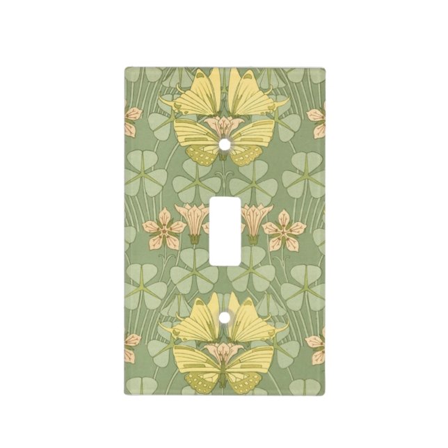 Butterfly Art Deco Light Switch Cover (Front)