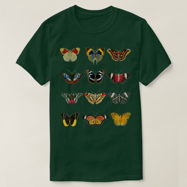 Butterfly Art Entomology Lepidopterist Love Cute B T-Shirt (Design Front)