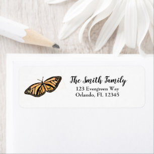 Butterfly Art Nature Painting Return Address Labe Label