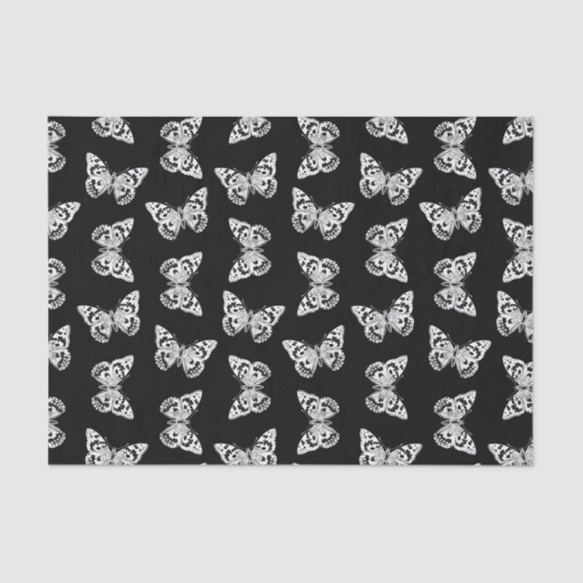 Butterfly Art Print Pattern Vintage Butterflies Tissue Paper (Front)