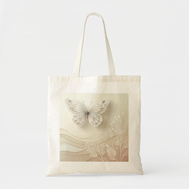 Butterfly Art Soft Palette Graphic Design Tote Bag (Front)
