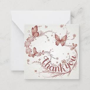 Butterfly Art Thank You Note Card