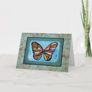 Butterfly Art Thanking of You Sympathy Get well Card