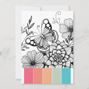 Butterfly Art Therapy Coloring Cards