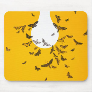 Butterfly Art Unedited Vintage Photos Monarch Butt Mouse Pad