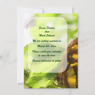 Butterfly Art Wedding Save The Date