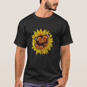 Butterfly Artist Florist Yellow Flower Sunshine Su T-Shirt