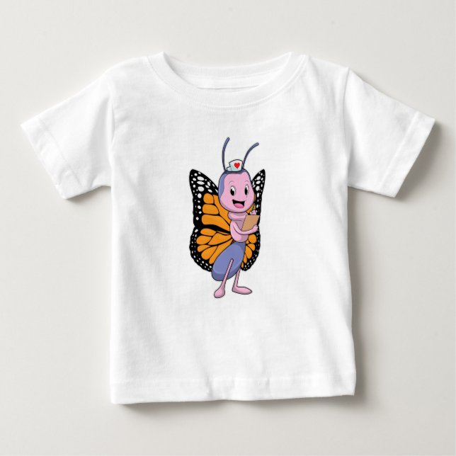 Butterfly as Nurse Baby T-Shirt (Front)