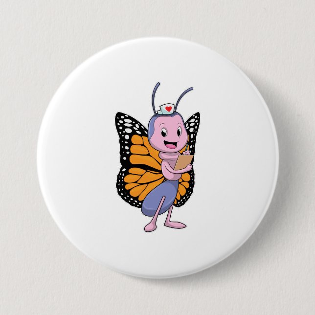 Butterfly as Nurse Button (Front)