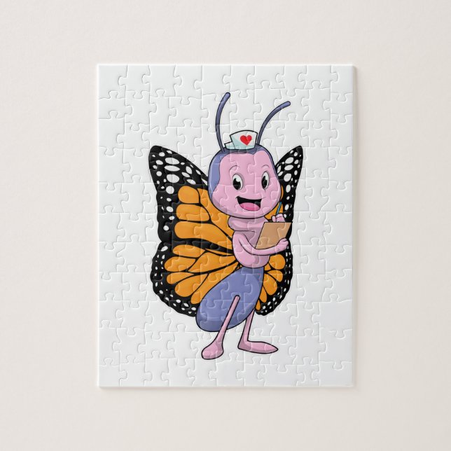Butterfly as Nurse Jigsaw Puzzle (Vertical)