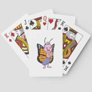 Butterfly as Nurse Poker Cards