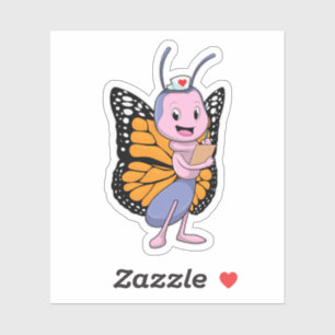 Butterfly as Nurse Sticker