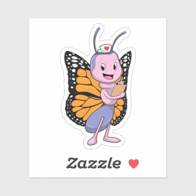 Butterfly as Nurse Sticker (Sheet)