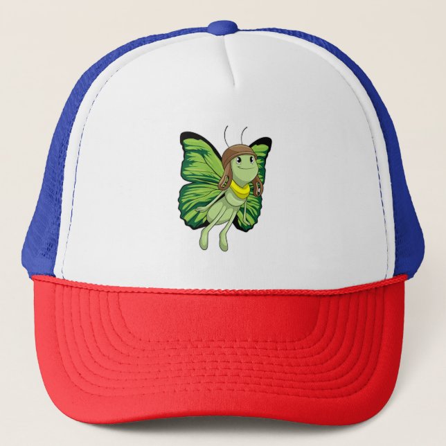 Butterfly as Pilot with Pilot hat (Front)