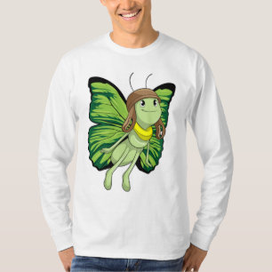 Butterfly as Pilot with Pilot hat T-Shirt