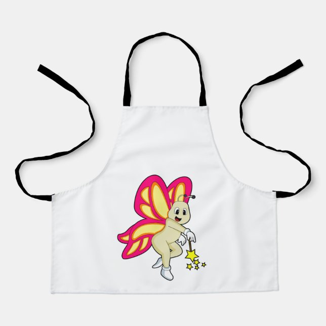 Butterfly as Wizard with Magic wand Apron (Front)