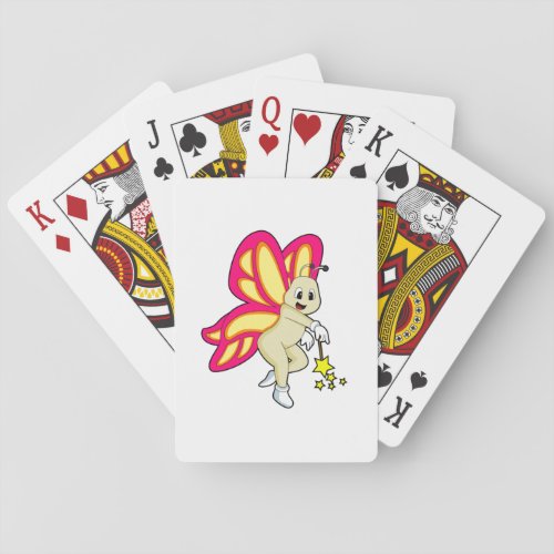 Butterfly as Wizard with Magic wand Playing Cards