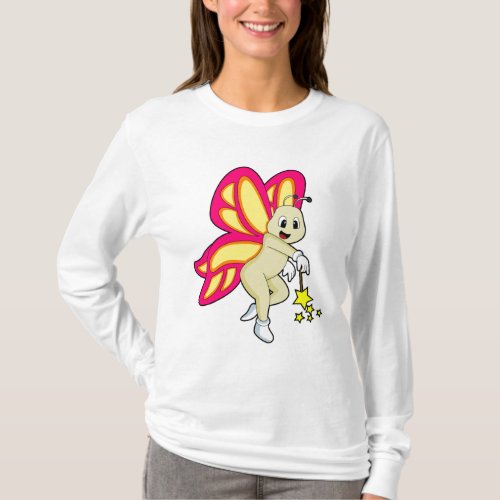 Butterfly as Wizard with Magic wand T_Shirt