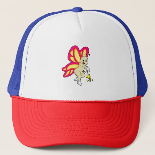 Butterfly as Wizard with Magic wand Trucker Hat