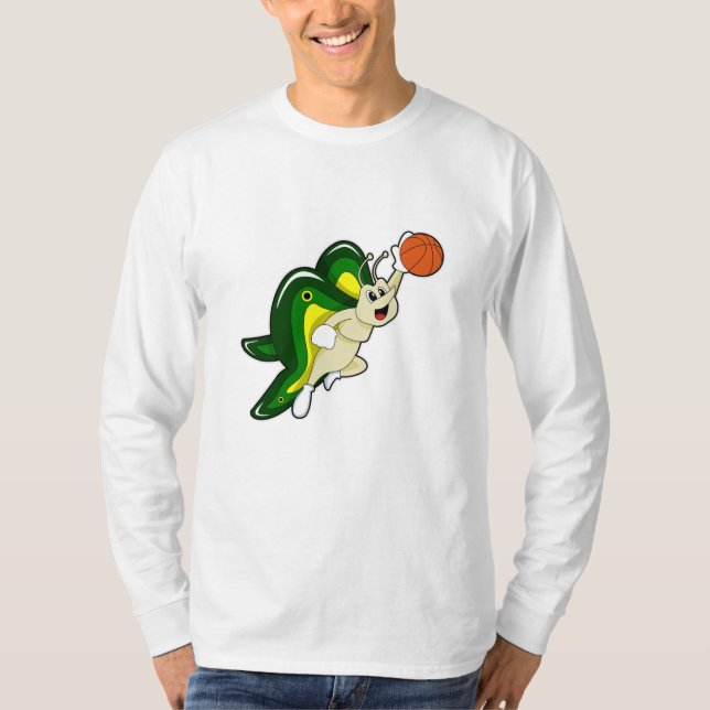 Butterfly at Basketball Sports T-Shirt (Front)