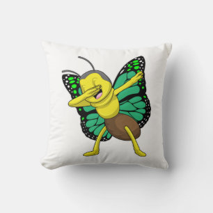Butterfly at Hip Hop Dance Dab Throw Pillow