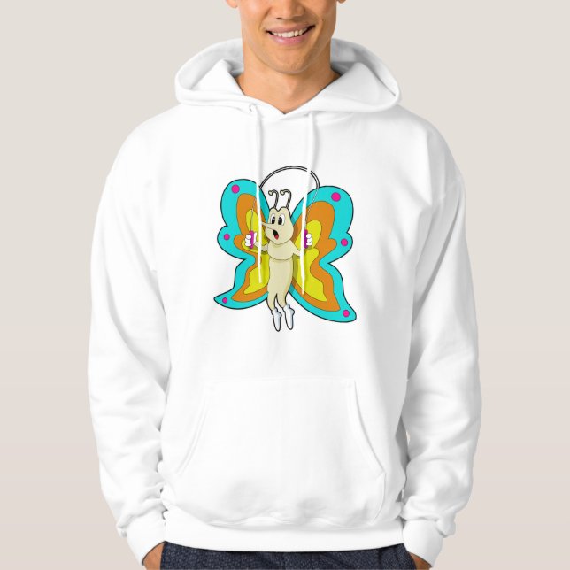Butterfly at Jumping rope Fitness Hoodie (Front)