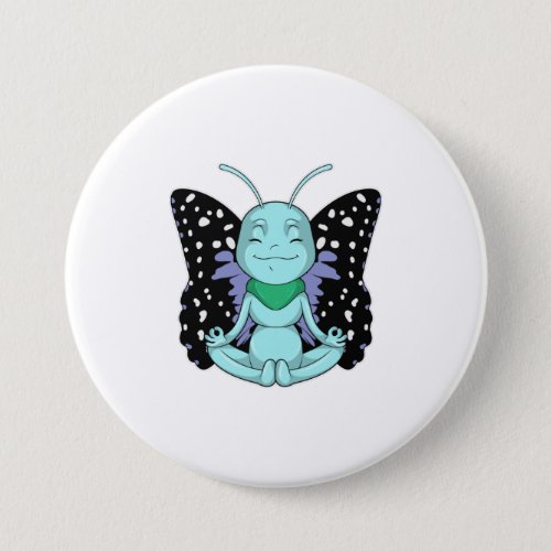 Butterfly at Yoga Stretching Legs Button