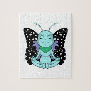 Butterfly at Yoga Stretching Legs Jigsaw Puzzle