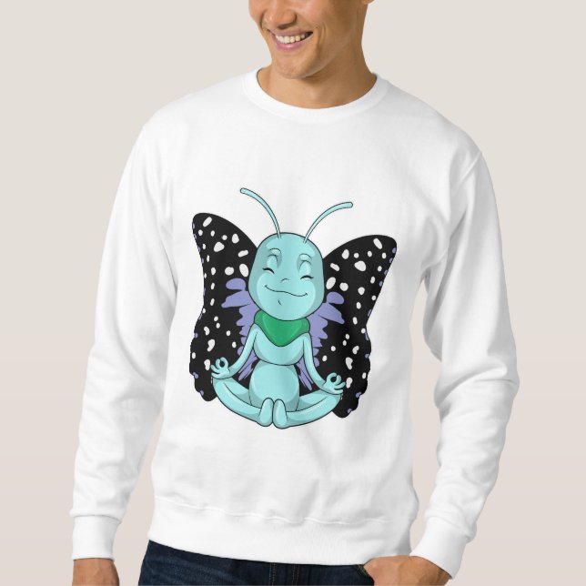 Butterfly at Yoga Stretching Legs Sweatshirt (Front)