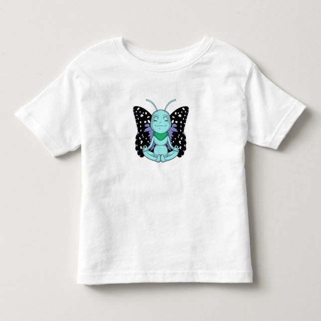 Butterfly at Yoga Stretching Legs Toddler T-shirt (Front)