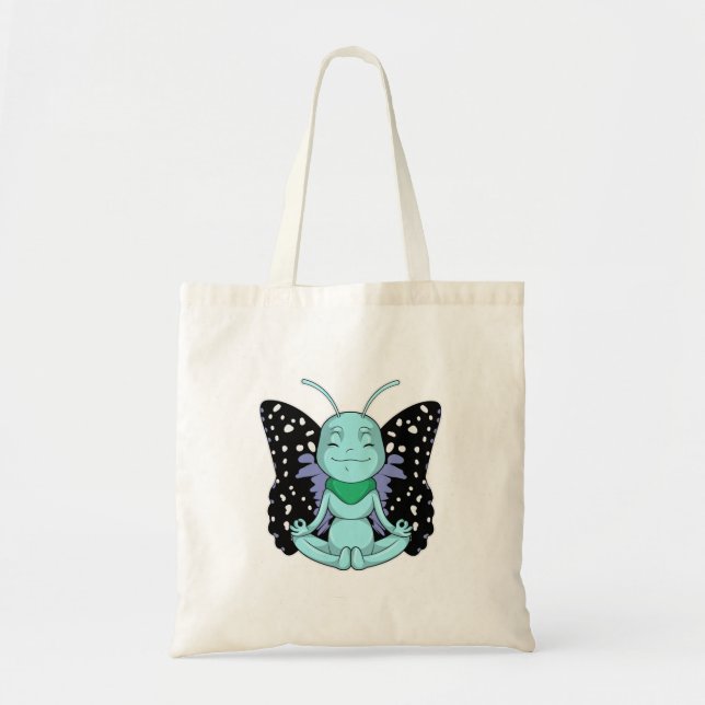 Butterfly at Yoga Stretching Legs Tote Bag (Front)
