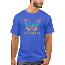 Butterfly Autism Awareness Rainbow Colors