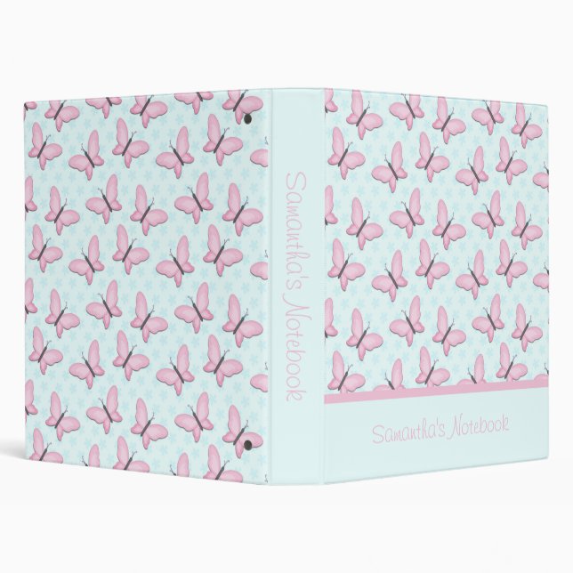 Butterfly Avery Signature Binder, 1" 3 Ring Binder (Background)
