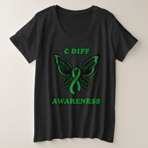 Butterfly/Awareness...C Diff Plus Size T-Shirt