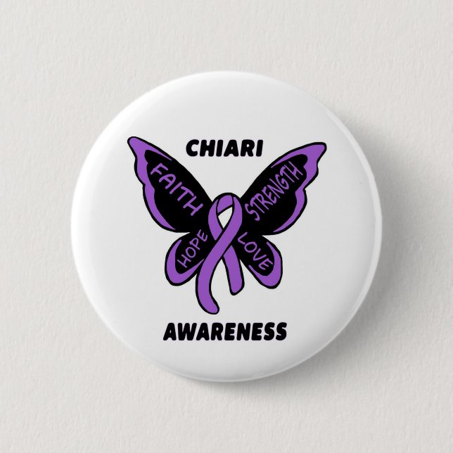 Butterfly/Awareness...Chiari Button (Front)