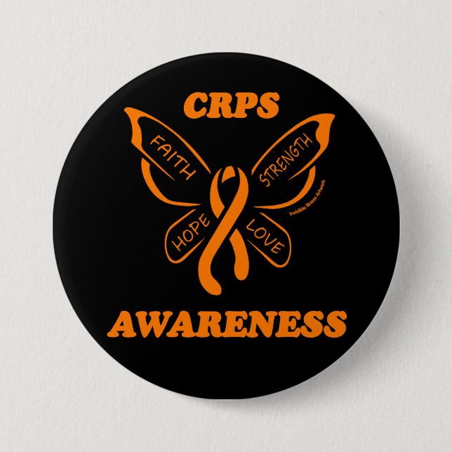 Butterfly/Awareness...CRPS Button (Front)