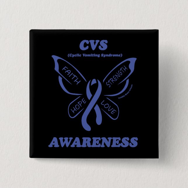 Butterfly/Awareness...CVS Button (Front)