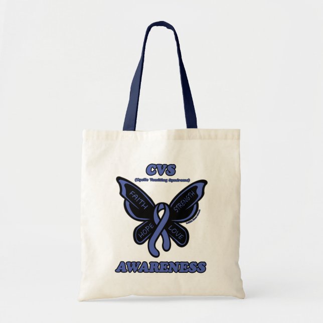 Butterfly/Awareness...CVS Tote Bag (Front)