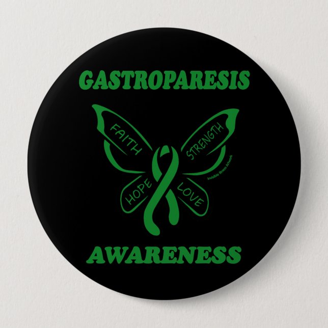 Butterfly/Awareness...Gastroparesis  Button (Front)
