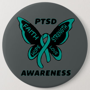Butterfly/Awareness...PTSD Button