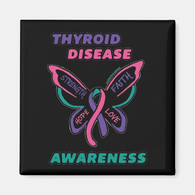 Butterfly/Awareness...Thyroid Disease Magnet (Front)