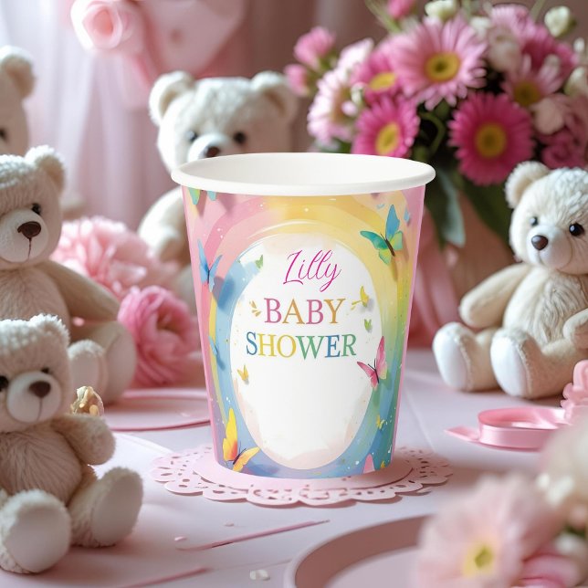 Butterfly Baby Girl Paper Cup (Creator Uploaded)