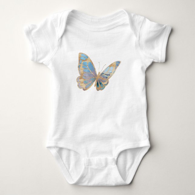 Butterfly Baby Outfit – Sweet Spring-Inspired Baby Baby Bodysuit (Front)